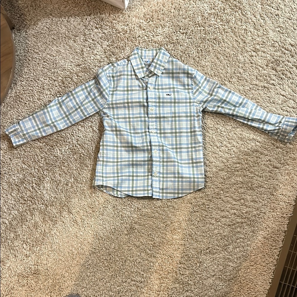 Vineyard VinesKids Blue Plaid Shirt